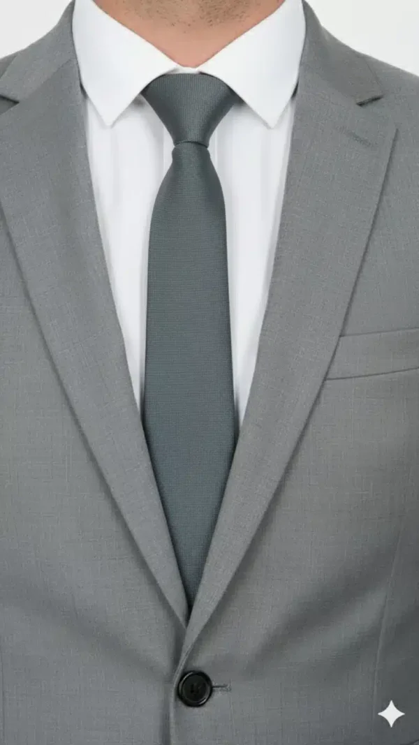 Corbata Slim Gris Grafito