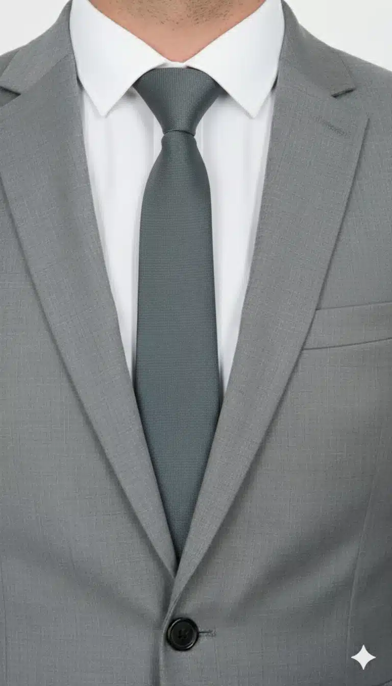 Corbata Slim Gris Grafito