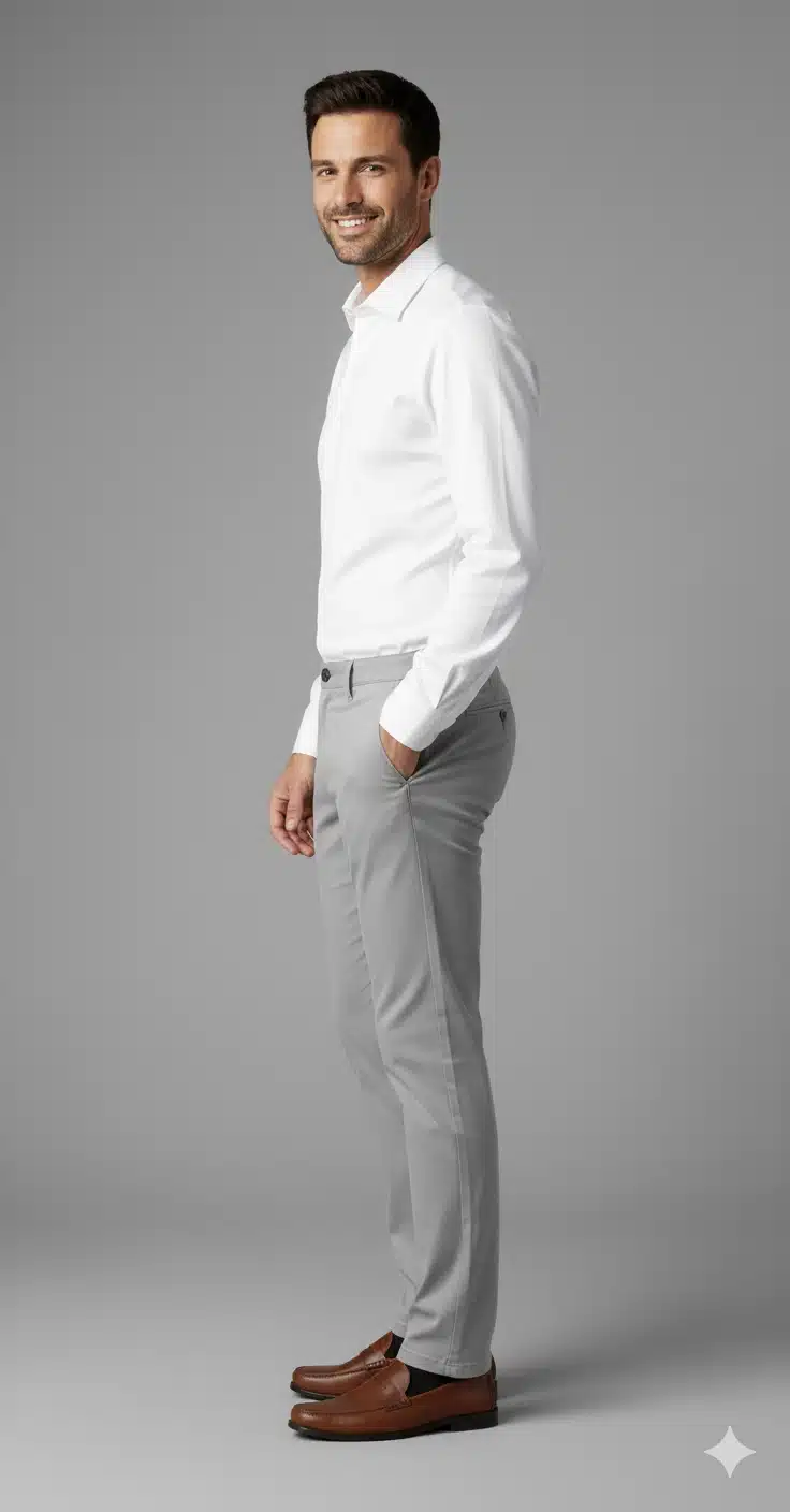 Pantalon Gabardina Gris