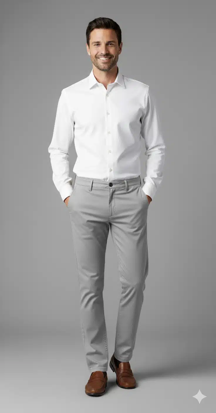 Pantalon Gabardina Gris