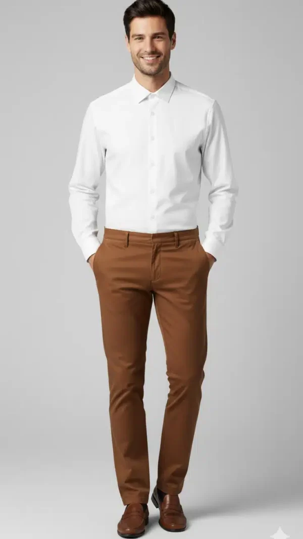 Pantalon Gabardina Terracota