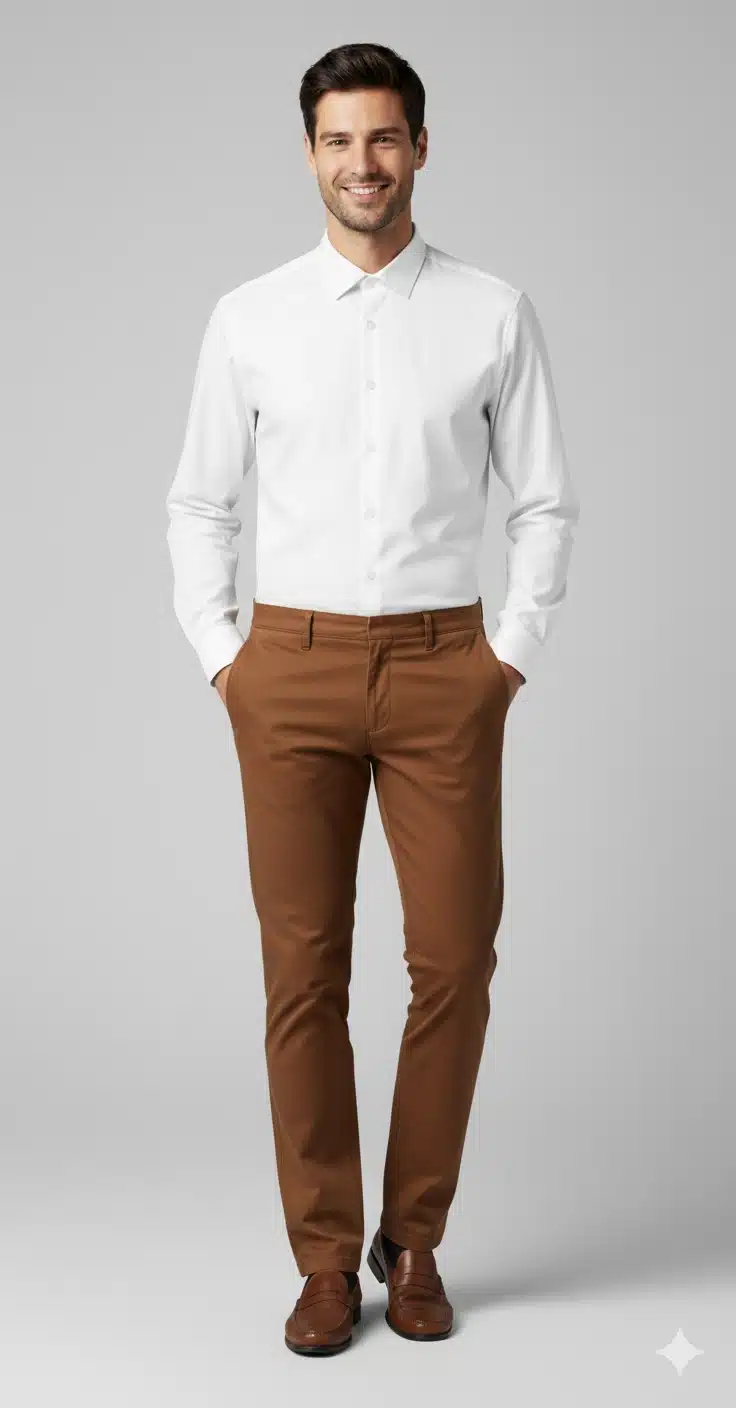 Pantalon Gabardina Terracota