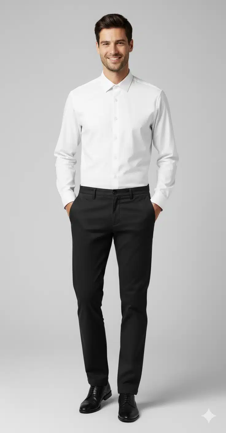 Pantalon Gabardina Negro