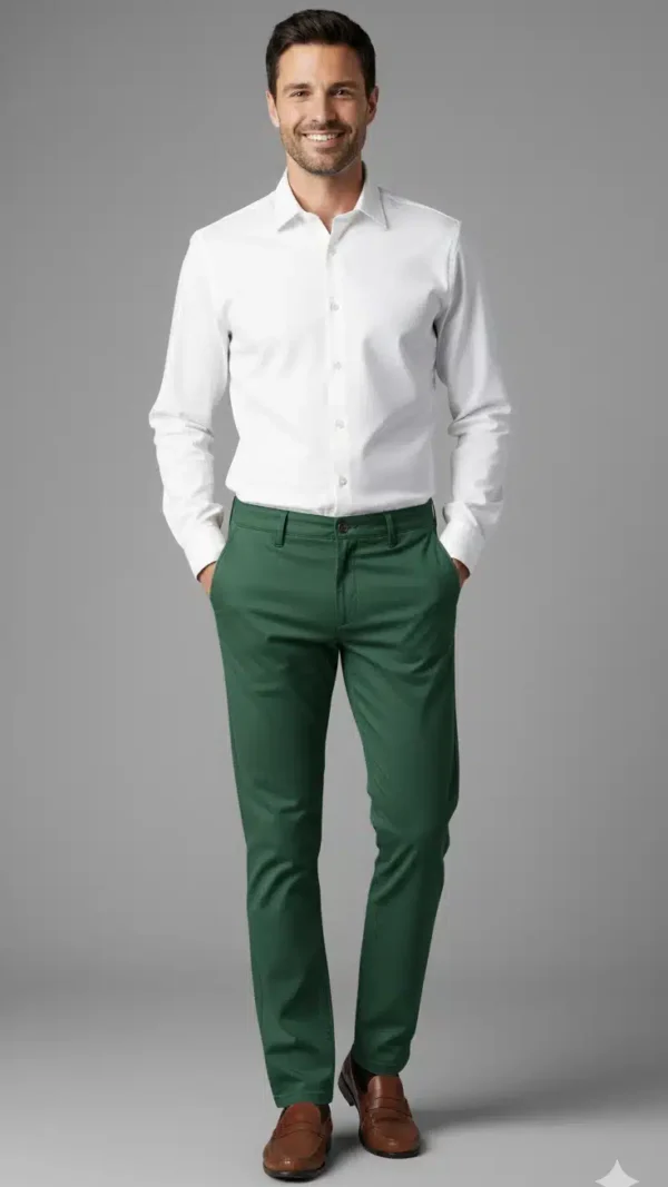 Pantalon Gabardina Verde