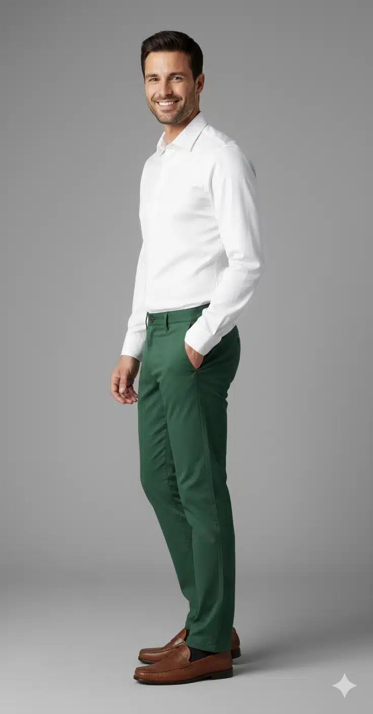 Pantalon Gabardina Verde