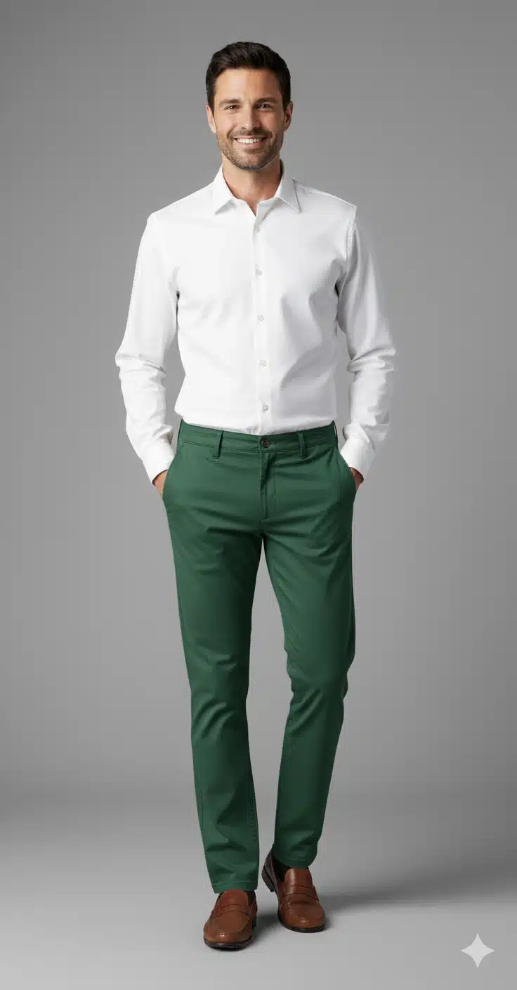 Pantalon Gabardina Verde