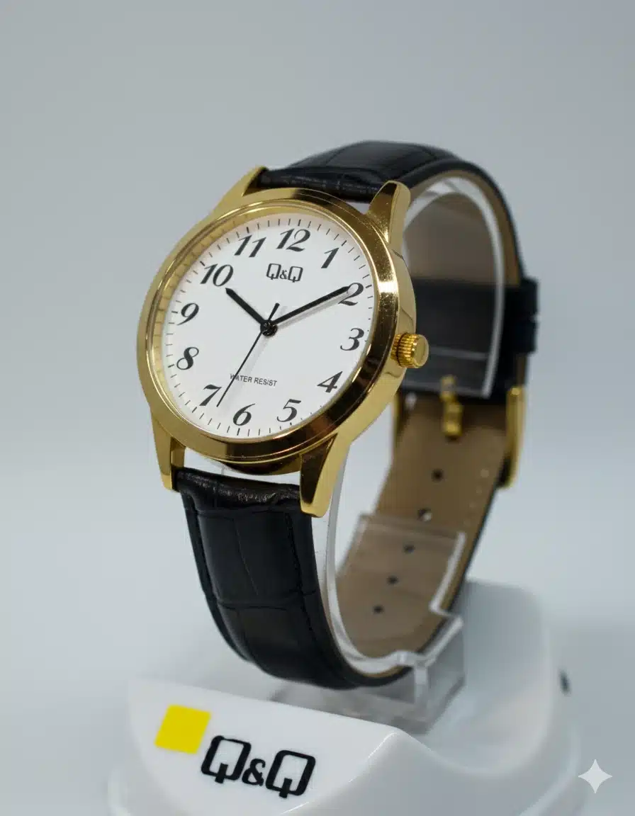 Reloj Q&Q Cuero Negro