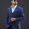 Saco Sport Beig y Azul