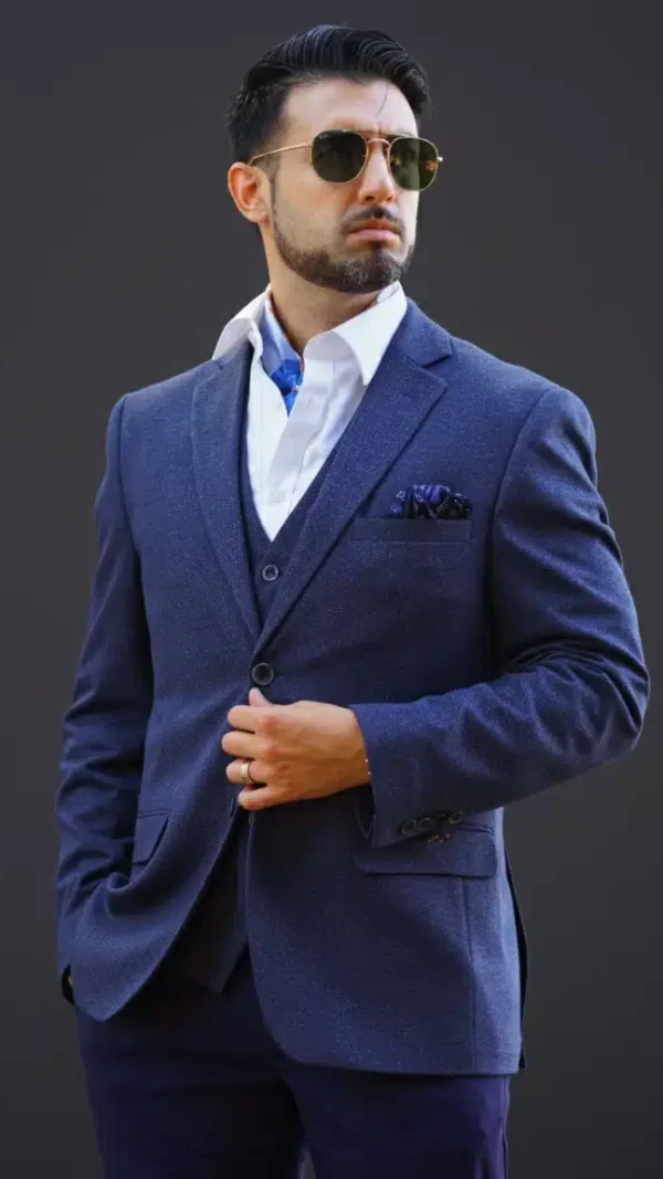 Saco Sport Beig y Azul