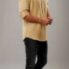 Camisa Lino Manga Larga