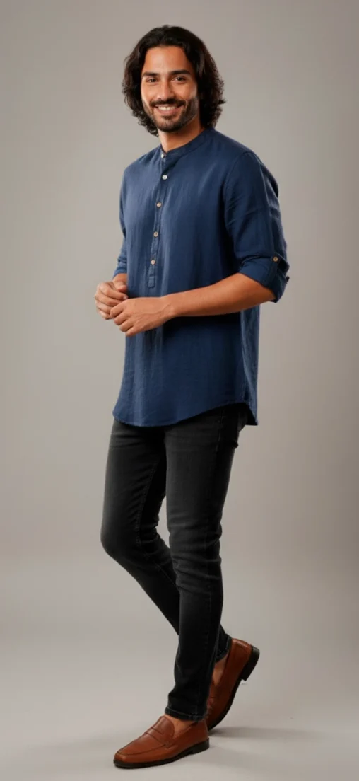 Camisa Lino Manga Larga