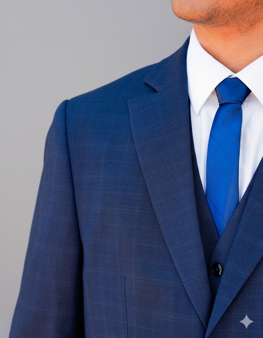 Traje Principe de Gales Azul