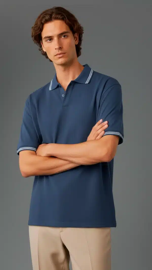 polo azul Remera Tipo Polo Azul