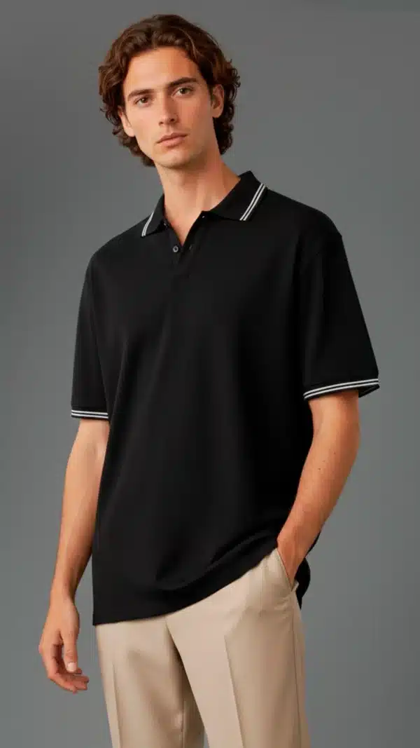 polo negra Remera Tipo Polo Negra
