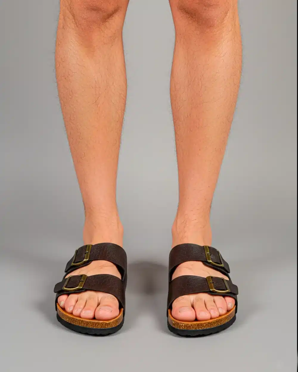 sandalia2 Sandalias de Cuero con Hebillas Doble