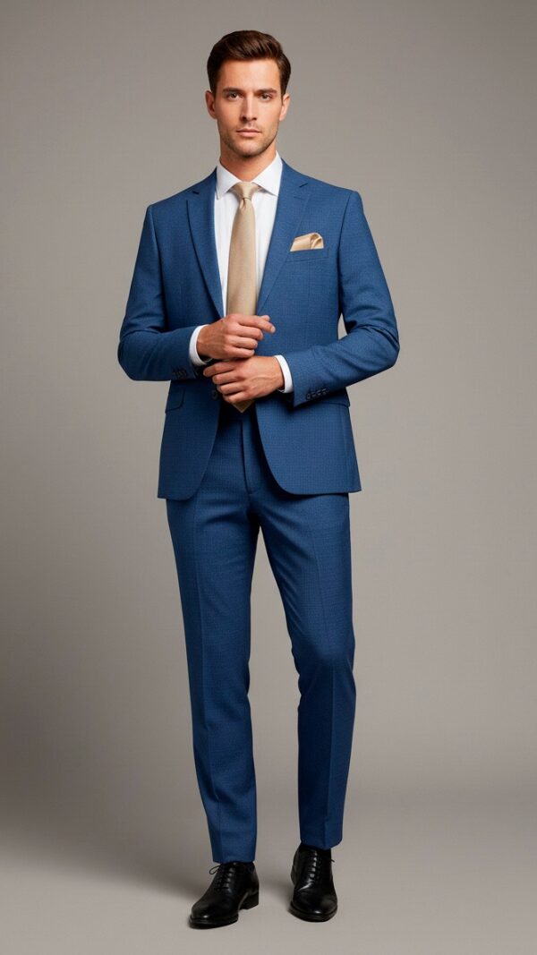 traje azul elegante para hombre modelo tinttoreto