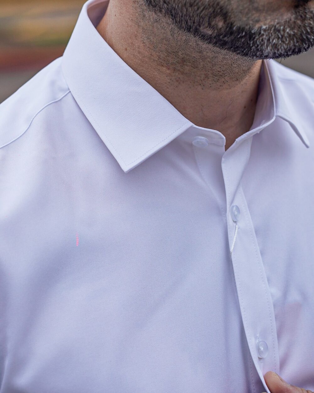 Camisa Blanca Satinada de Hombre Máximo San Martín